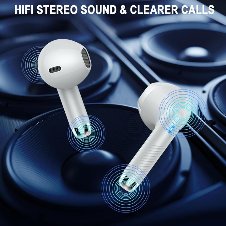 Kopfhörer Kabellos Bluetooth 5.4, Bluetooth Kopfhörer HiFi Stereo mit 4 ENC Noise Cancelling Mic, 40