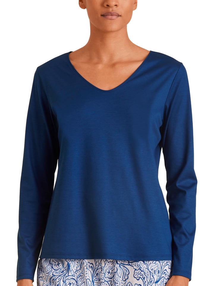 CALIDA Damen Favourites Paisley T-Shirt 32-34 Sodalite Blue, 32-34 Sodalite Blue