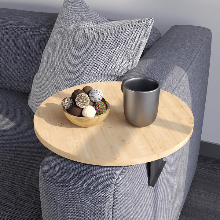 Couch-Tablett Armlehne, Einstellbarer Sofa-Tablett, Getränkehalter, spezielles Design praktischer Me