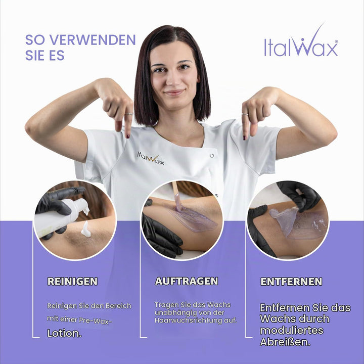 Italwax Top Line Orchid - 450g - Waxing Perlen für Haarentfernung – Duftlos - Synthetische Formulier