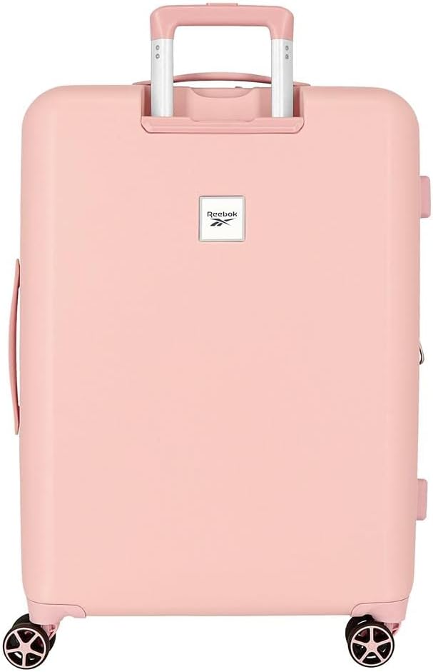 Reebok Roxbury Koffer-Set, Rosa, 55/70 cm, robust, ABS-Kunststoff, integrierter TSA-Verschluss, 119,