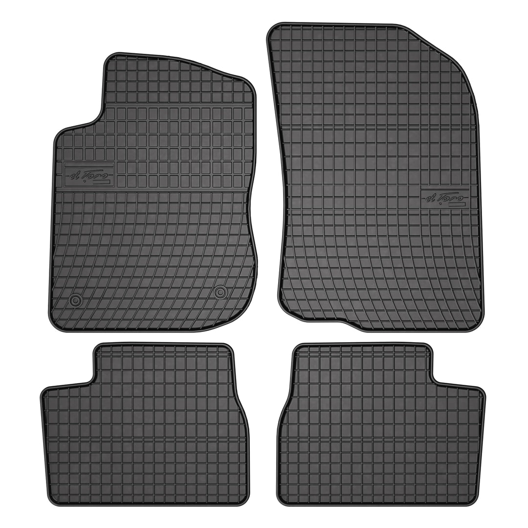 FROGUM EL Toro Gummimatten Ganzjähriges-Set von Autofussmatte Auto Fussmatten für Peugeot 2008 I 201