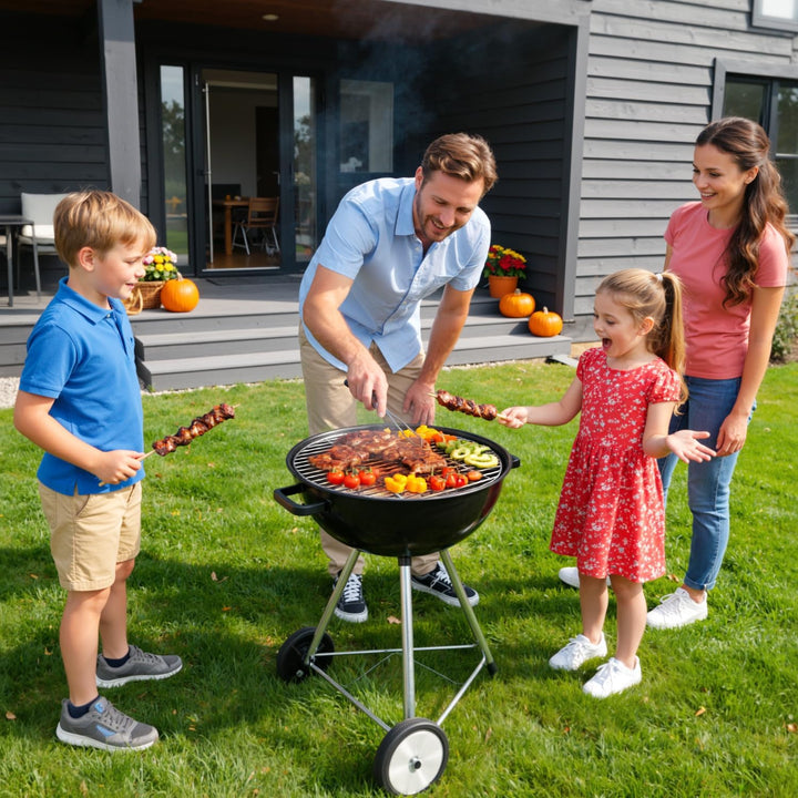 Grillrost Edelstahl 55 cm Rund – 304 Edelstahl BBQ Grillgitter, Stabil 6mm Draht, Flach, Silber, Ers