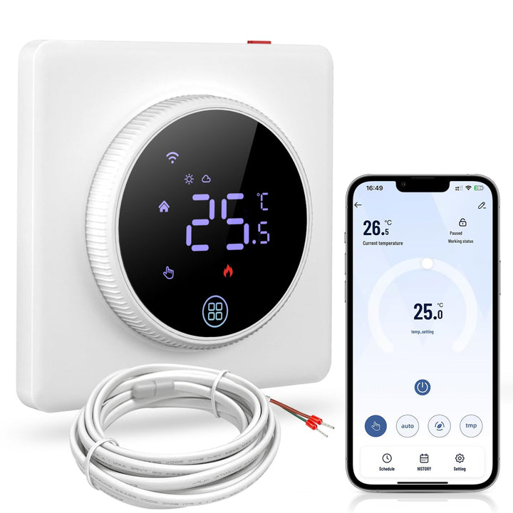 AVATTO Thermostat für Elektrische Fussbodenheizung Smart WiFi Thermostat Programmierbar Raumthermost