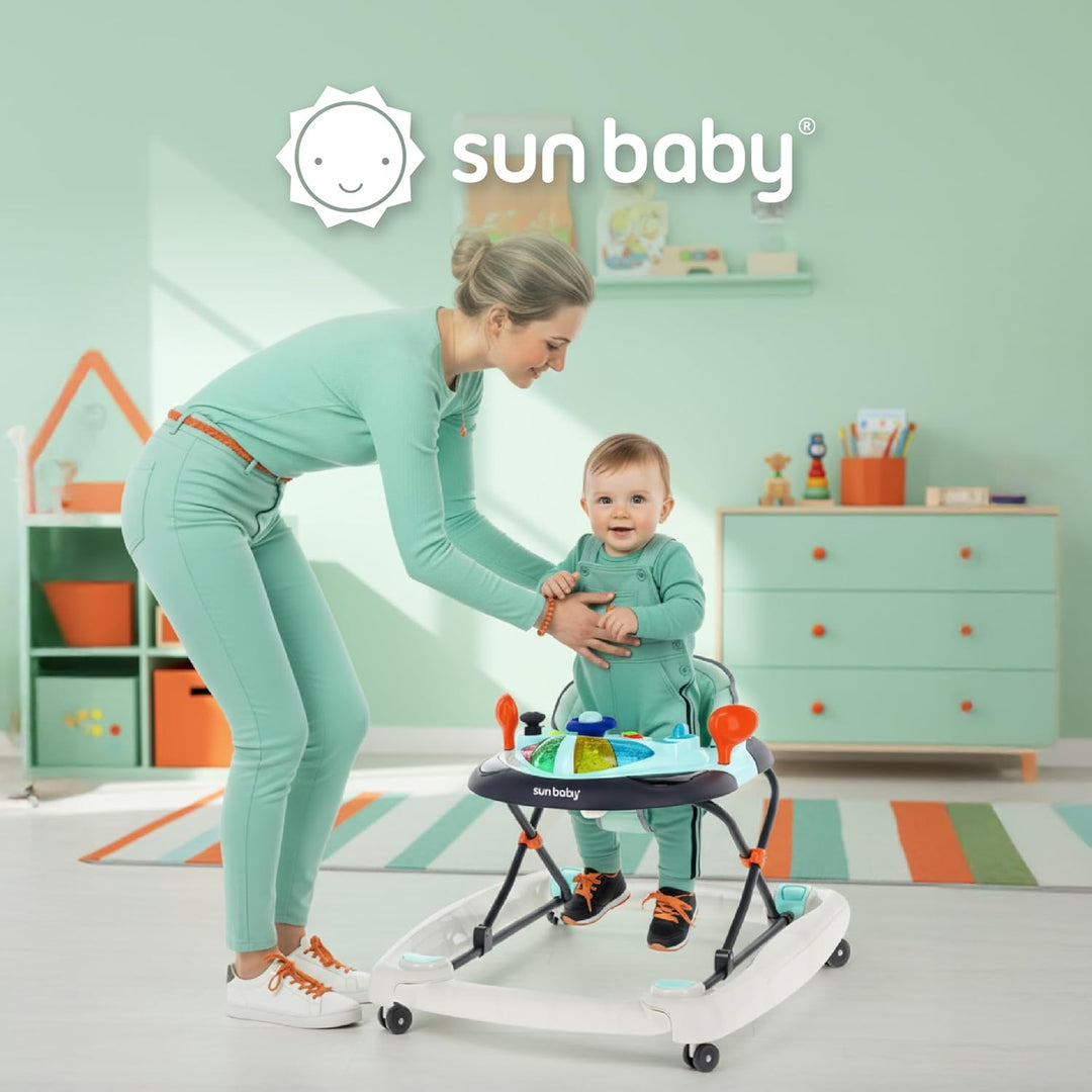 Lauflernhilfe Gehfrei und Schaukelsitz Kinderwiege Babywippe Babyschaukel Baby Walker mit Tasten, Li