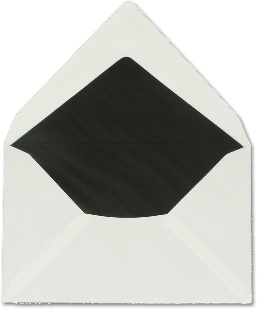 Neuser 50x Trauerkarten-Set mit Kreuz ca. B6 11,4 x 19,5 cm &amp; Trauer-Umschlägen mit schlichtem Kreuz