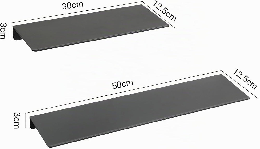Duschregal, Duschablage Ohne Bohren, 2 Stück Badezimmer Regal 50cm &amp; 30cm, Duschkorb Ablagen Aluminu