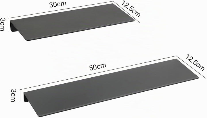 Duschregal, Duschablage Ohne Bohren, 2 Stück Badezimmer Regal 50cm &amp; 30cm, Duschkorb Ablagen Aluminu