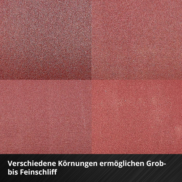 Einhell Schleifpapierrollen-Spender, 93 mm x 15 m | 4 Rollen | Körnung 150 / 240 / 320 / 400 | Alumi