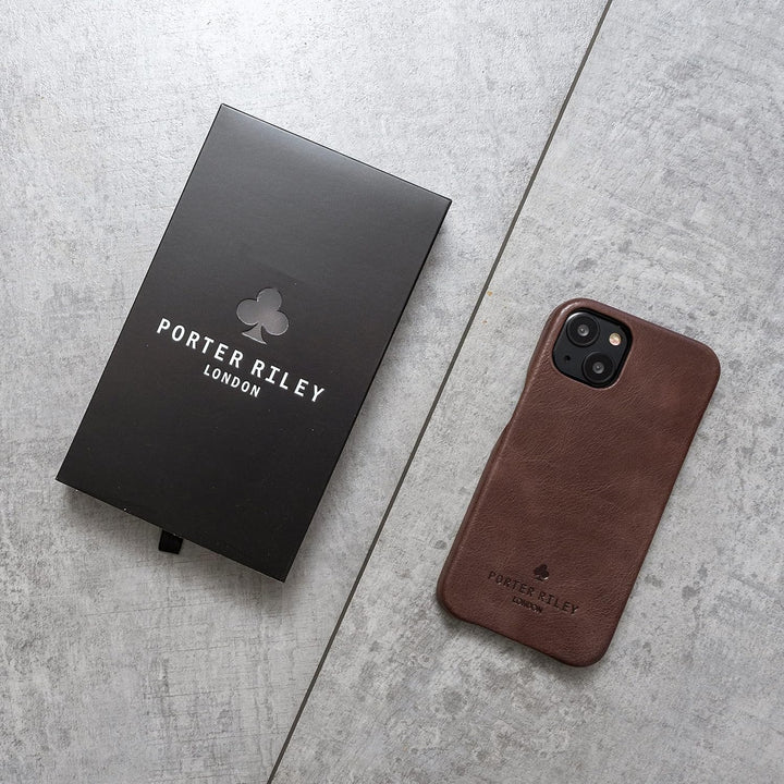 Porter Riley - Lederhülle für iPhone 11 (6.1"). Premium Ultra Dünn Echtleder Cover/Ledertasche/Backc
