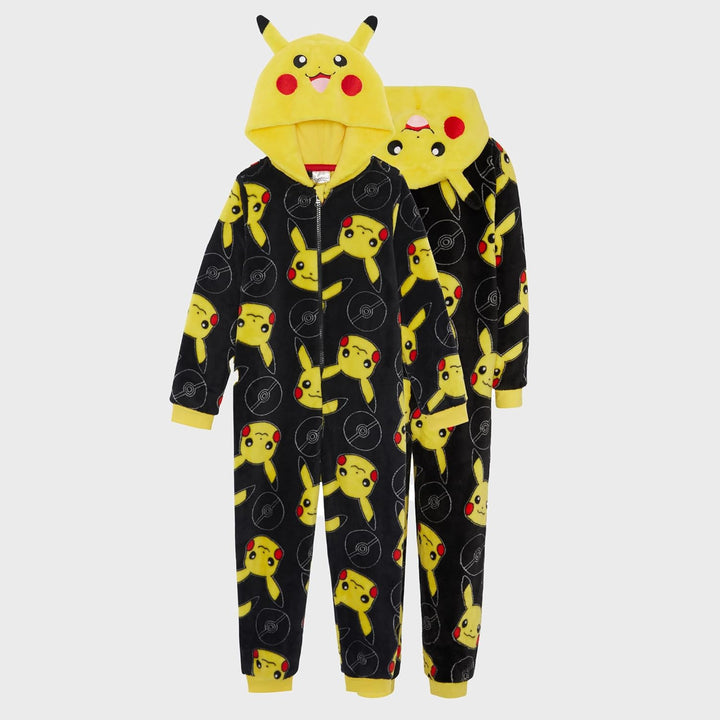 Pokemon-Einteiler mit Kapuze für Jungen oder Mädchen, Evoli, Gengar, Glumanda, Pikachu, Relaxo, Schi