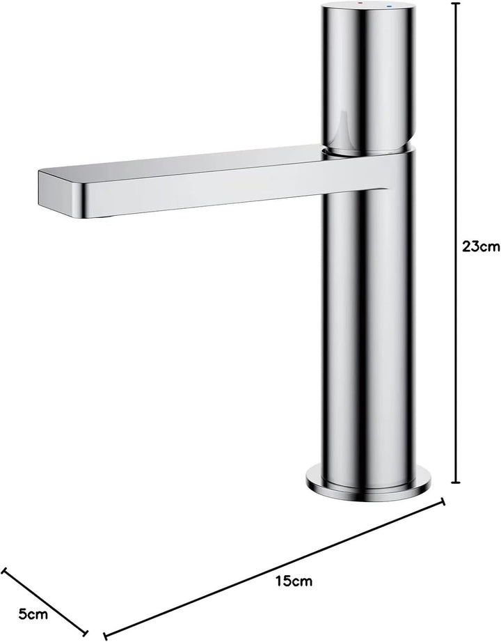 Krobec Einhebelmischer wasserhahn bad,waschtischarmatur mit Wassersparfunktion,wasserhahn gäste wc,c
