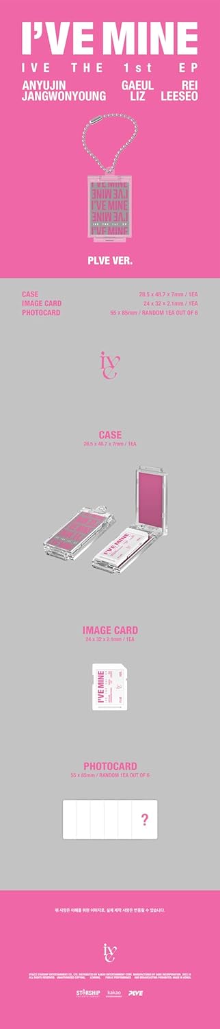 IVE I'VE MINE 1st EP Album Contents+Photocard+Tracking Sealed (Full 11 SET(Standard 4 Version+Digipa