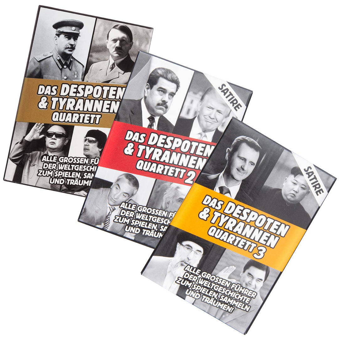 GOODS+GADGETS Tyrannen &amp; Despoten Quartett - Das Diktatoren Kartenspiel die 32 übelsten Führer der G