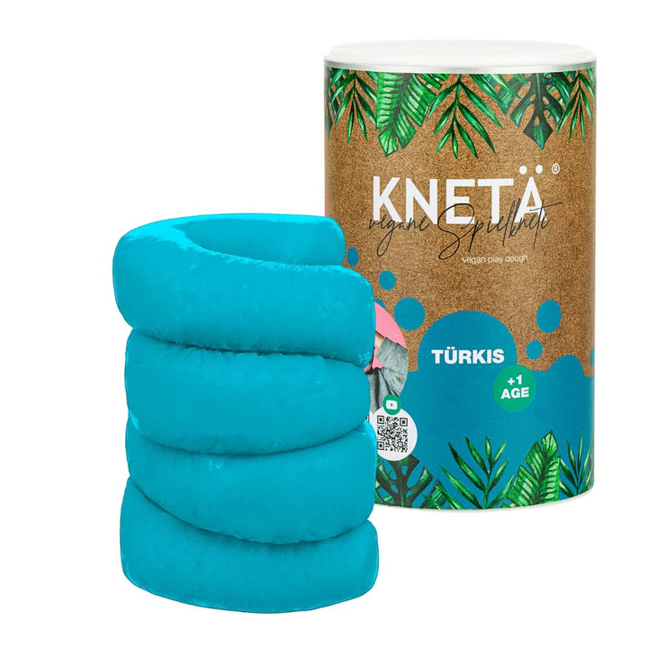 KNETÄ XXL Papierdose (1.000g) - Vegane Spielknete für Kinder ab 1 Jahr I Made in Germany (TÜRKIS), T