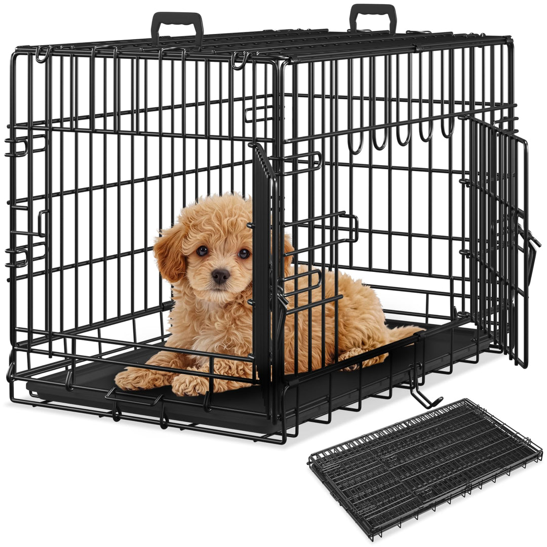 tectake® Hundekäfig, Hundegitter Box, Dog Kennel, Hundebox faltbar, Transportbox stabil, für Hunde u