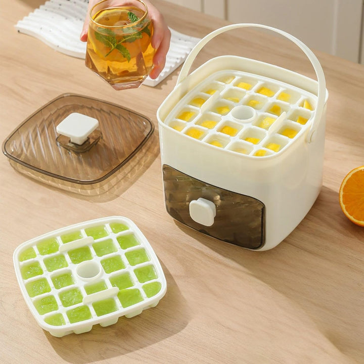 Generisch Haushalts-Eiswürfelspender mit Schublade, aus Kunststoff White, White