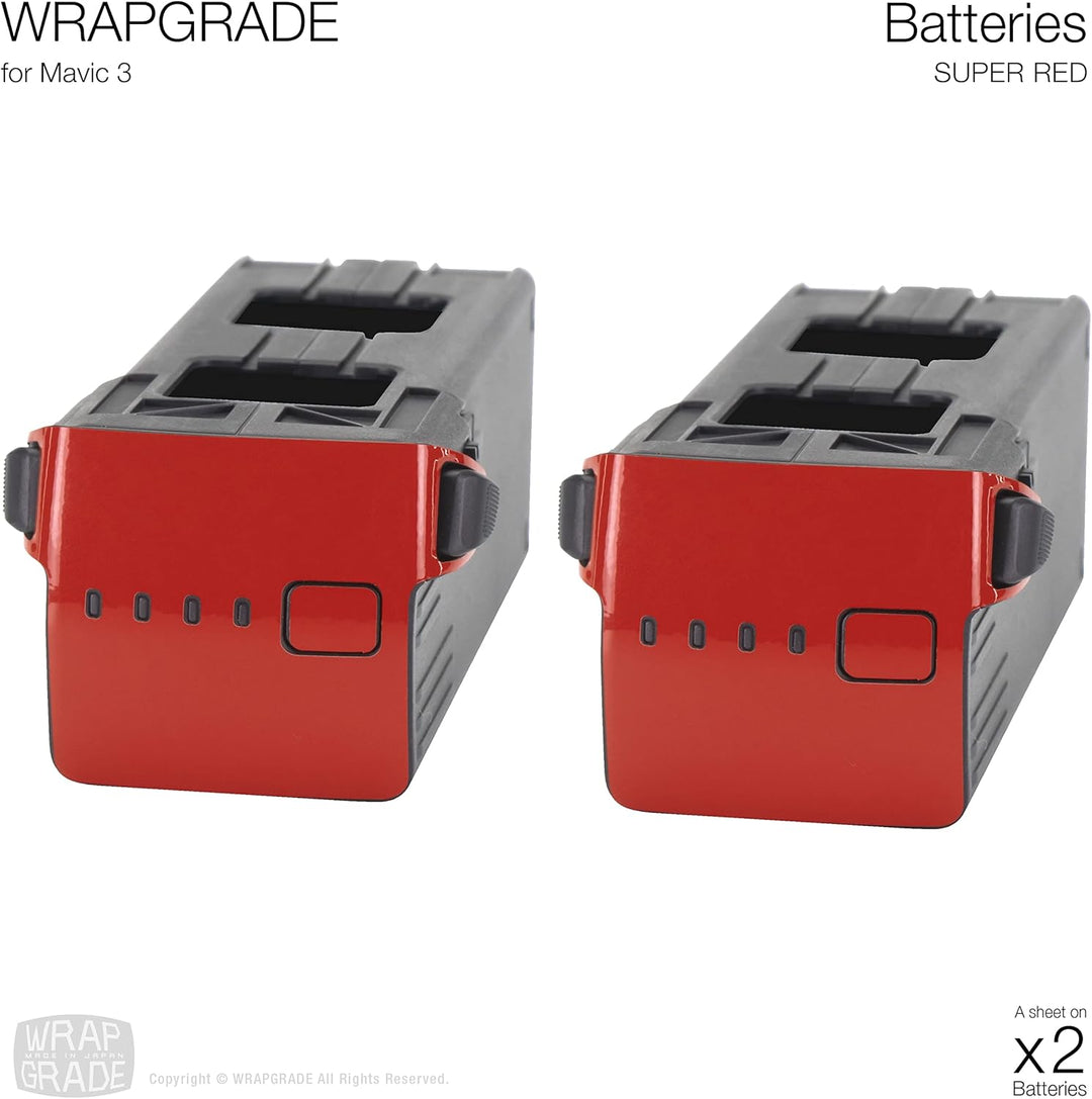 WRAPGRADE Skin Kompatibel mit DJI Mavic 3 Pro Accent Color (SUPER RED) Super Red / Pro, Super Red /