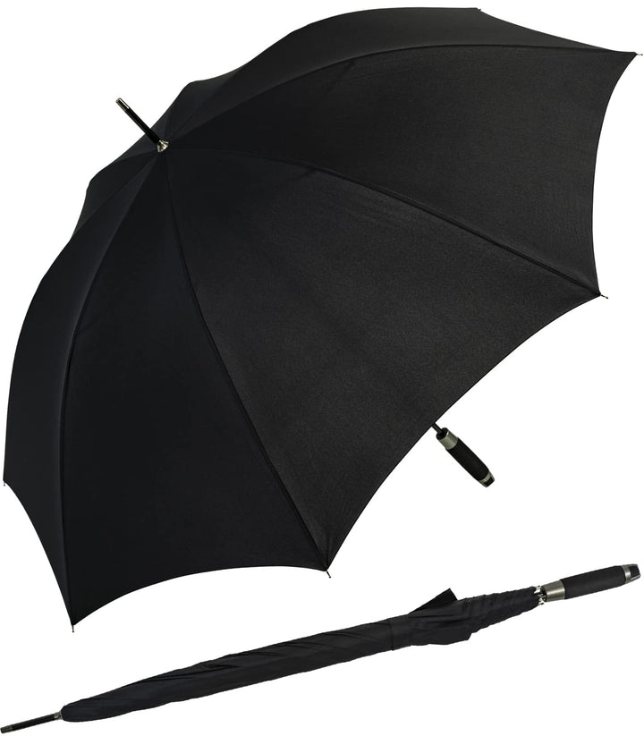 Doppler XXL Golfschirm - Partnerschirm Fiberglas mit Stabgriff - schwarz, schwarz