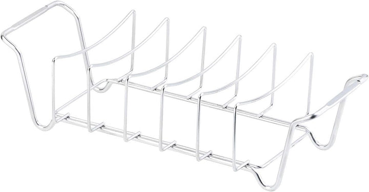 Rosenstein & Söhne Grill-Gestell-Halter: 2er-Set 2in1-Sparerib-Halter & Bratenkorb für Grill & Ofen,