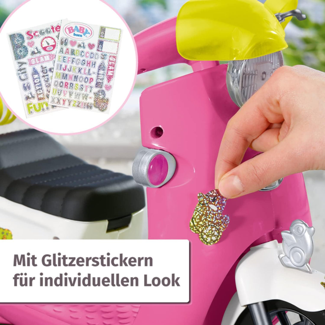 BABY born Zapf Creation 830192 City RC Scooter - ferngesteuerter Puppenroller mit Lichtfunktion, uni