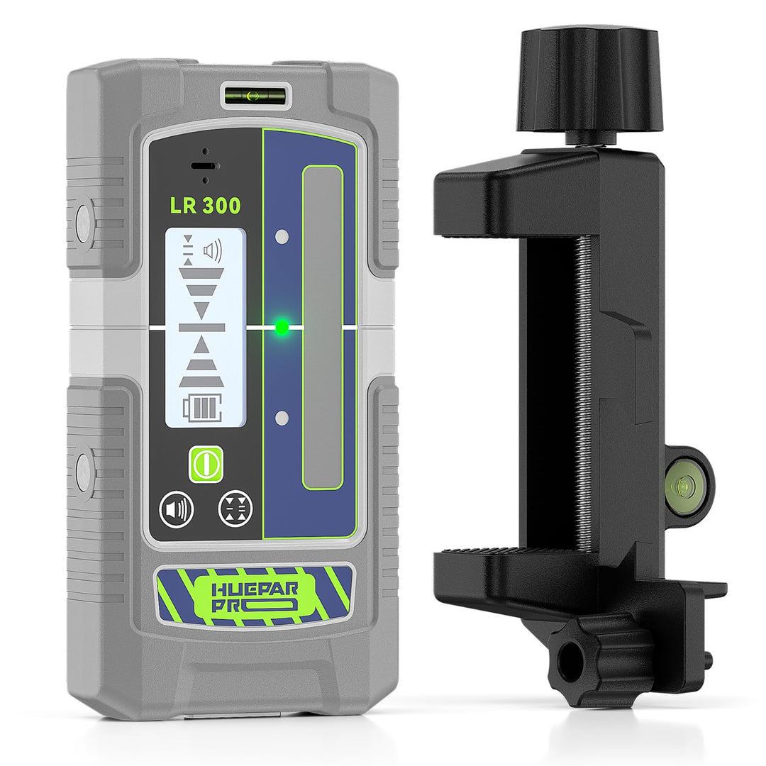 Huepar Pro Professional Laserempfänger Pulsmodus Liniendetektor für Laser-Levels, 60 m, Dual-Präzisi