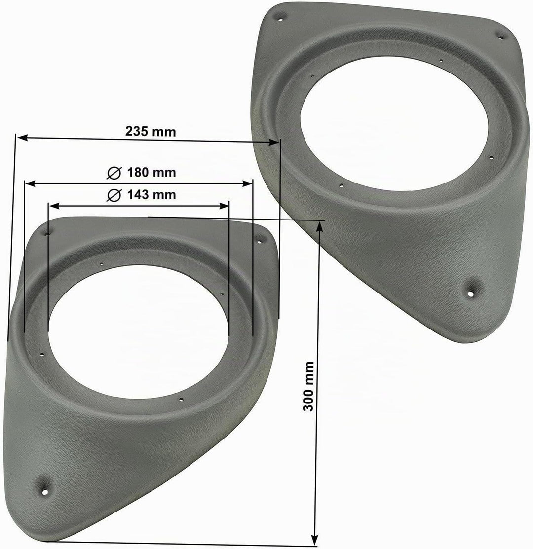 tomzz Audio 2814-009 Lautsprecherringe Adapter Doorboard kompatibel mit FIAT Ducato II Citroen Jumpe