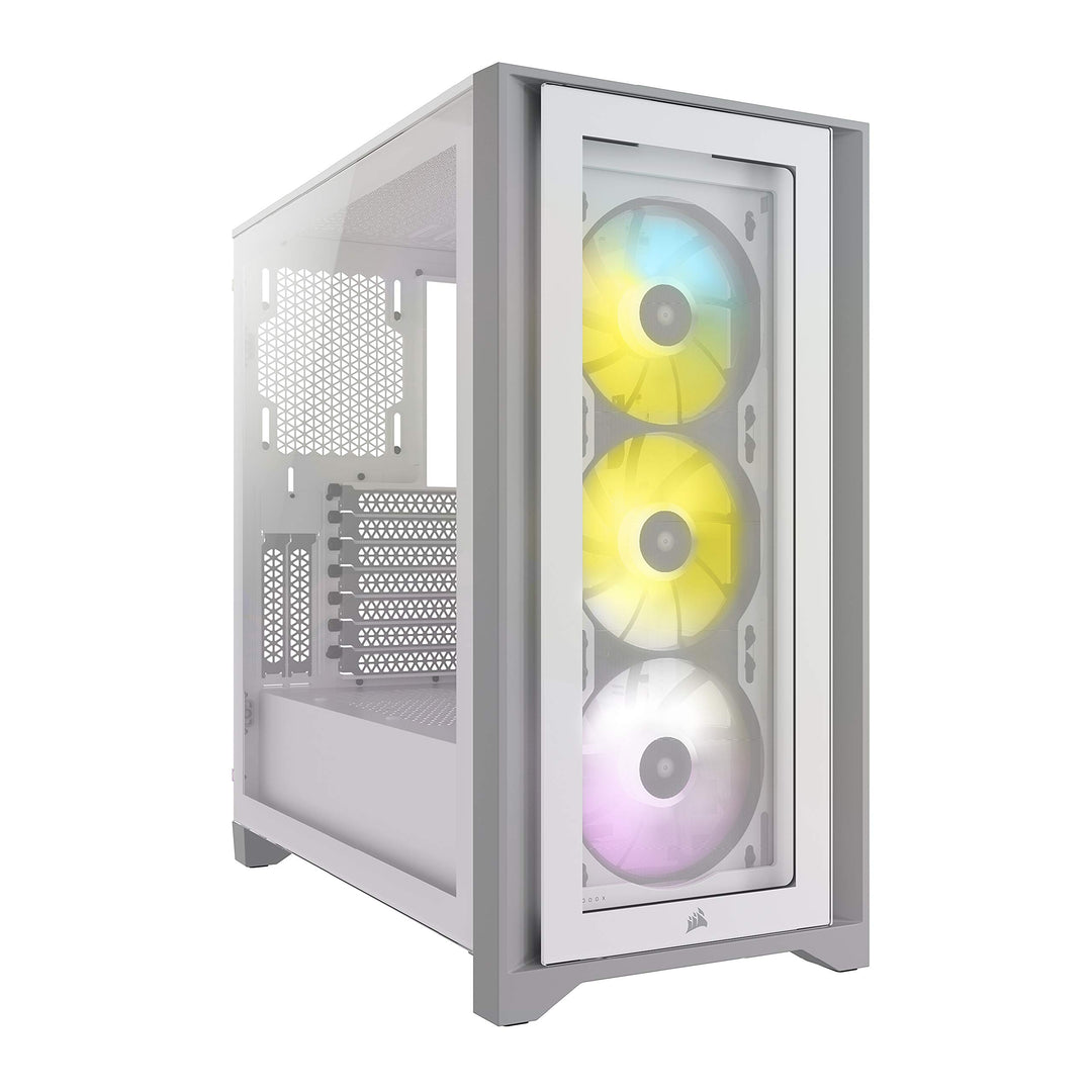 CORSAIR iCUE 4000X RGB Mid-Tower-ATX-PC-Gehäuse mit Gehärtetem Glas - 3x SP120 RGB ELITE Lüfter - iC