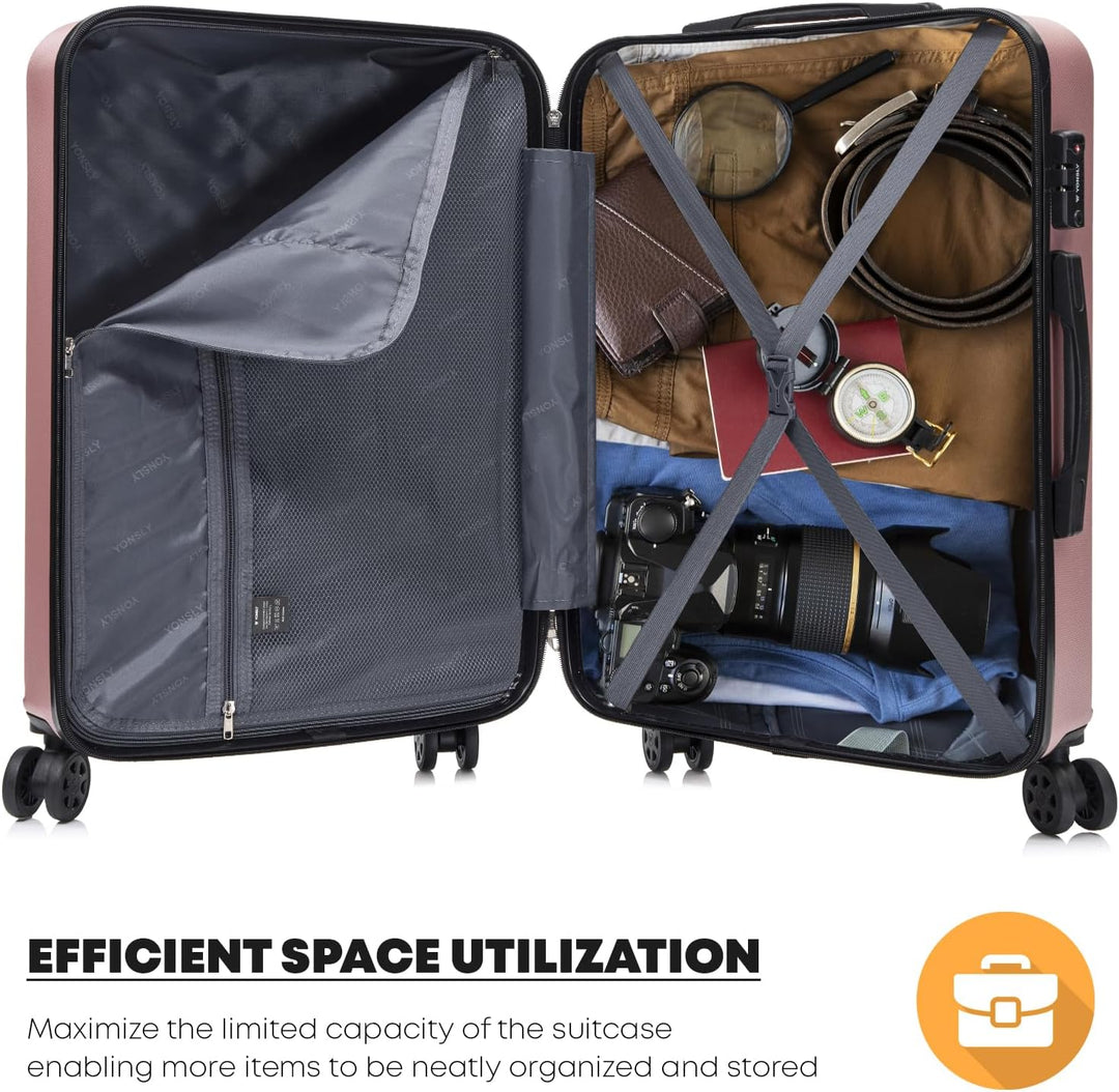 Premium Reisekoffer TSA-Schloss,YKK-Reissverschluss Hartschalen-Koffer Trolley Kabinenkoffer Rollkof