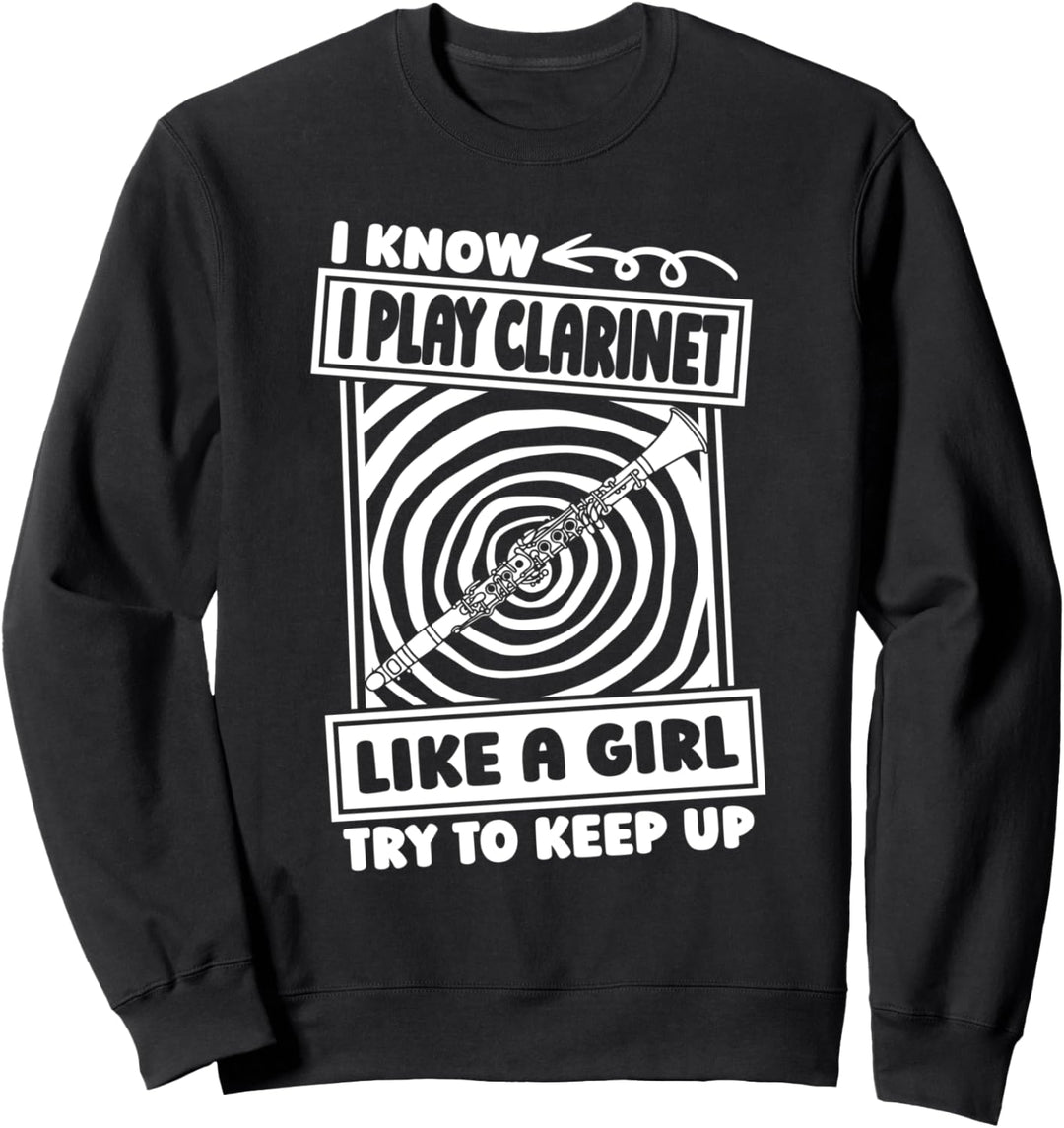 Klarinettist Mädchen - Holzblasinstrument Klarinette Sweatshirt
