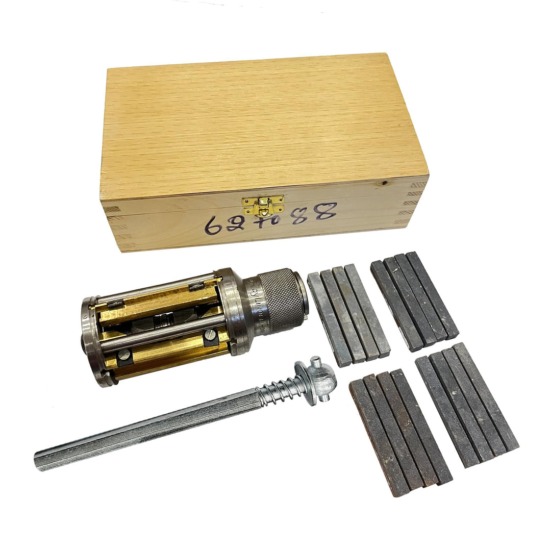 Motorzylinder-Honsatz 62 mm bis 88 mm mit 4 zusätzlichen Trägern. Verstellbarer Hand-Honmaschinen-We