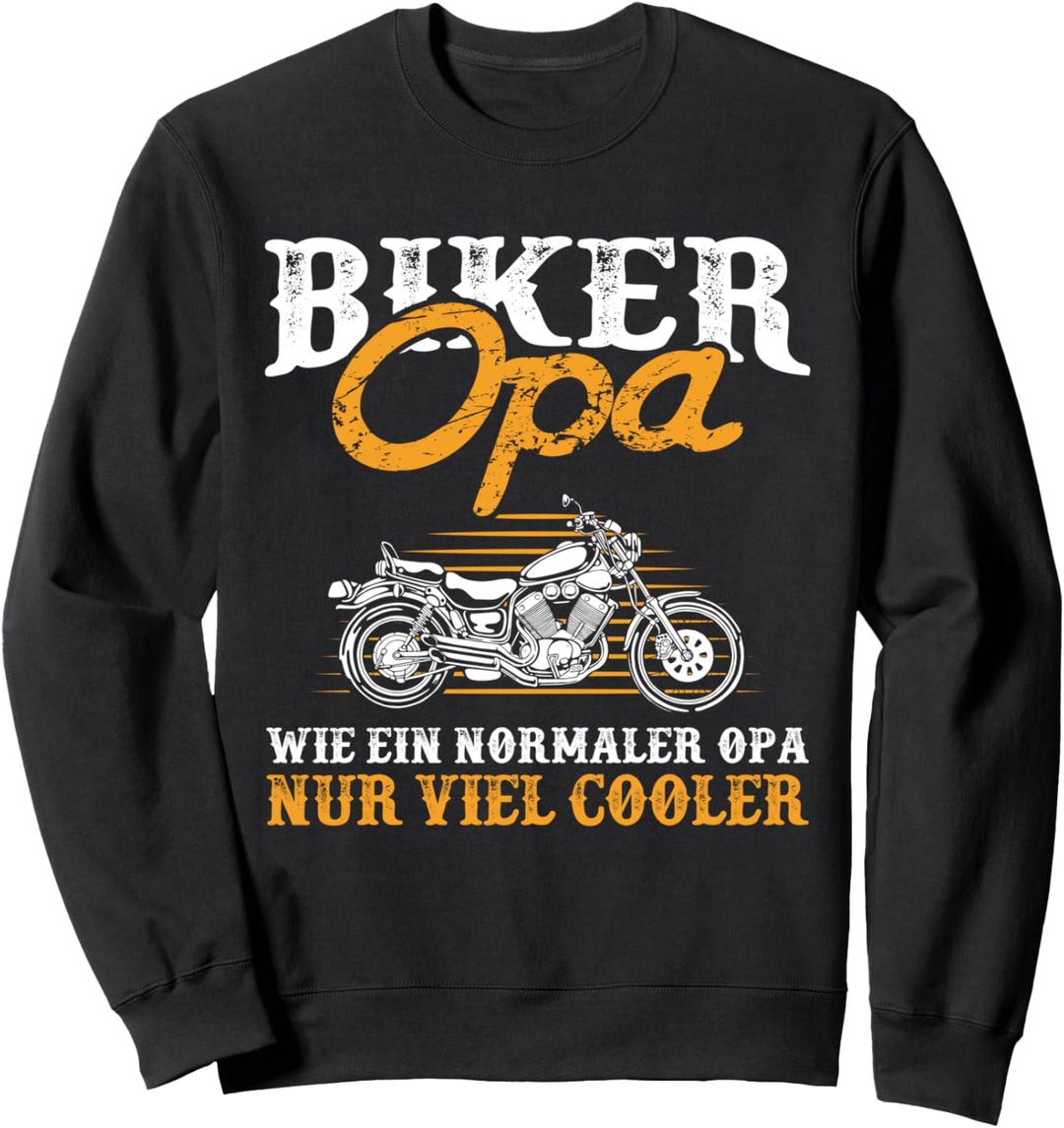 Biker Opa Cooler Motorrad Fahrer Grossvater Geschenk Sweatshirt