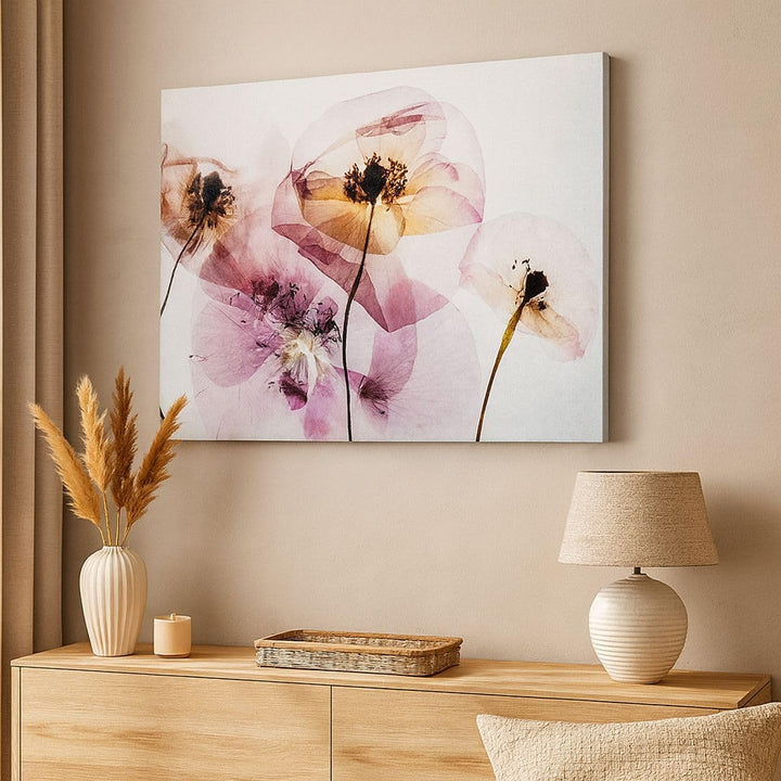 Bilder auf Leinwand 100x70cm Leinwandbild mit Rahmen blume sommer natur Gross Wanddeko Bild Schlafzi