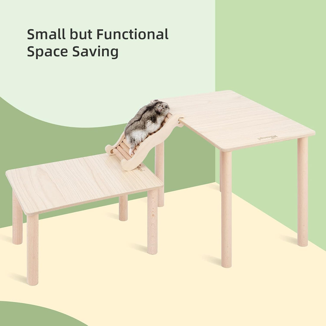 Niteangel Hamster-Spielplattform aus Holz für syrische Zwerghamster, Rennmäuse, Mäuse, Degus oder an