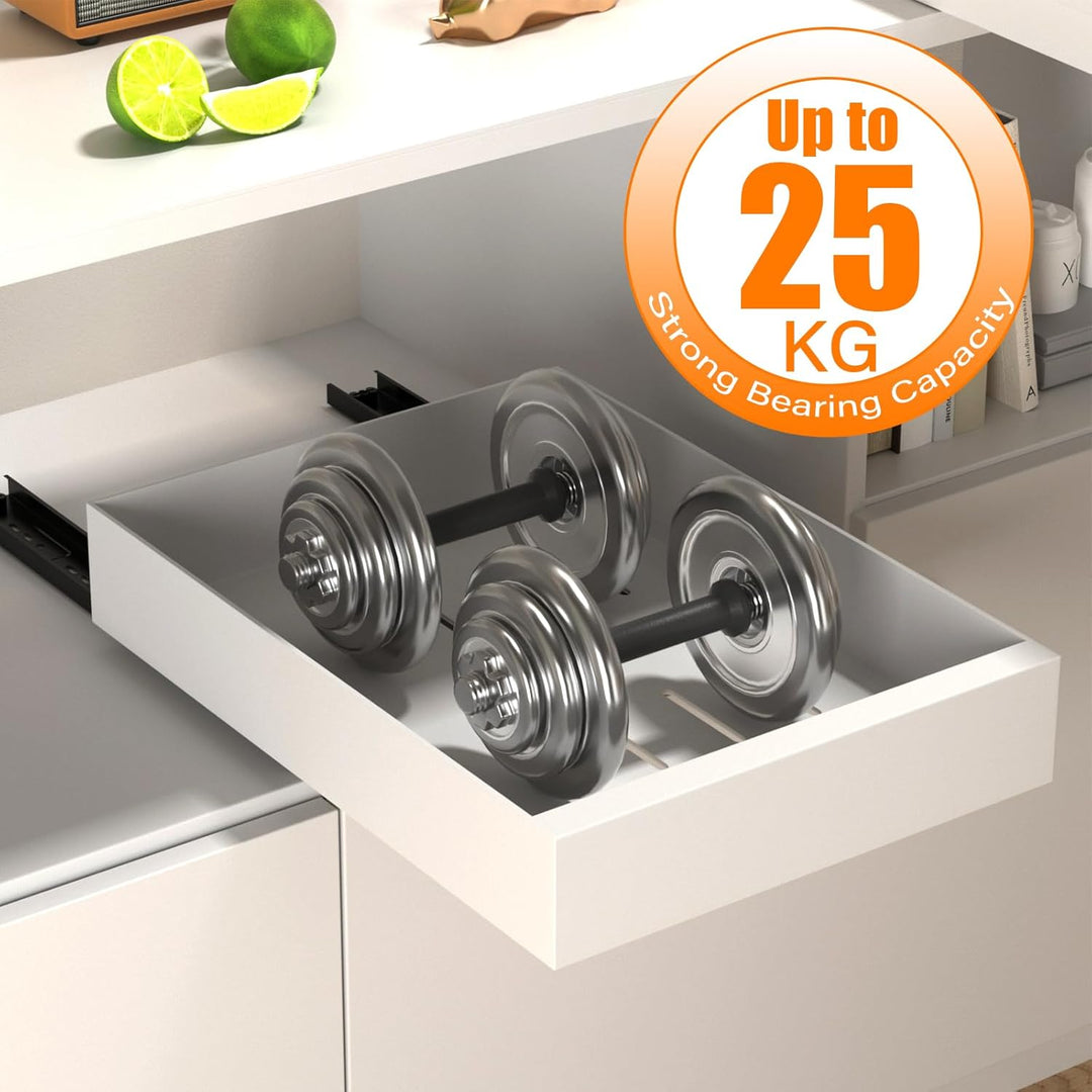 Zanfqvo Teleskopschublade, Ausziehbare Schublade KüChe, Schubladen Aufbewahrung Regal, Ausziehbarer