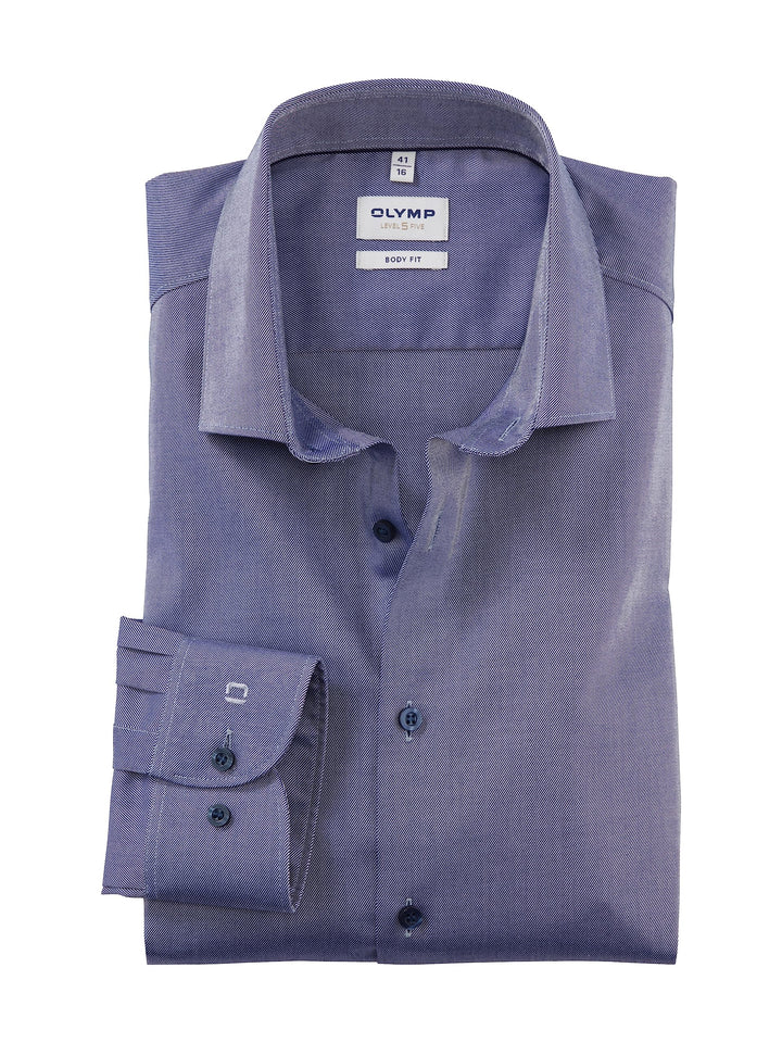 OLYMP Herren Oberhemd Langarm Level.Five.Body.fit,Twill,Body fit,Modern Kent 38 Nürnbergerblau 17, 3
