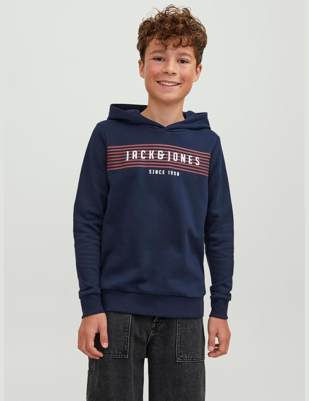 JACK&JONES JUNIOR Jungen Jcoplanet Sweat Hood FST Jnr Kapuzenpullover 140 Navy Blazer, 140 Navy Blaz