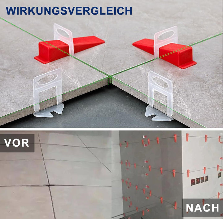 Fliesen Nivelliersystem 1.5mm Fugenbreite fliesen verlegehilfe nivelliersystem 1800 Stück Fliesenver