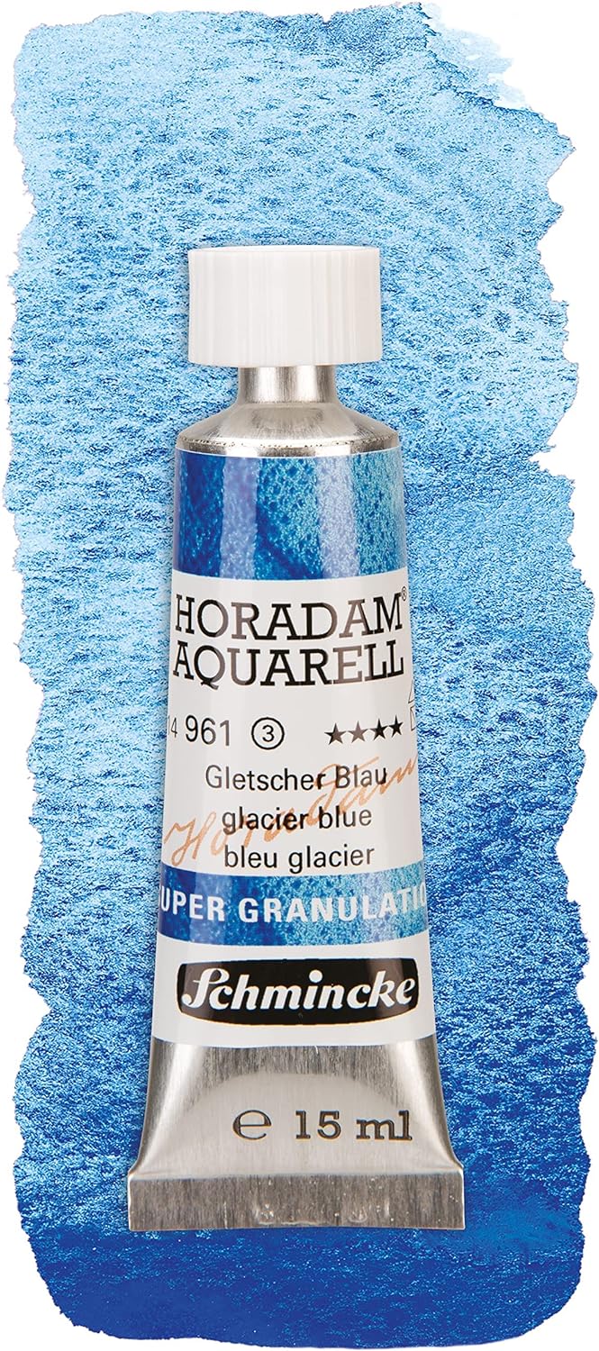 Schmincke – HORADAM® AQUARELL, Super Granulation Set Gletscher, 5 x 15 ml-Tuben, 74 840 097, Holzkas