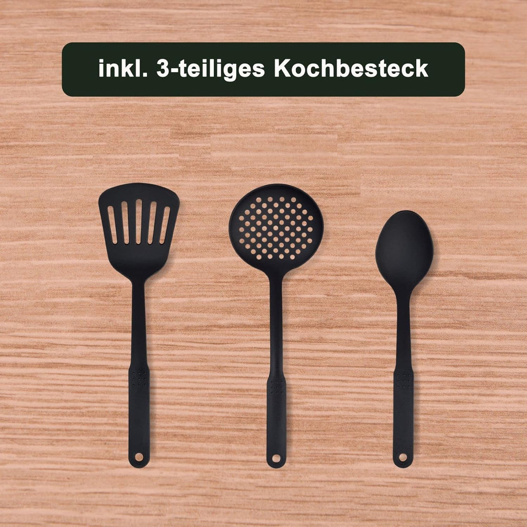 bmf-versand® Bratpfannen Set Induktion - Pfannenset 3 Bratpfannen Antihaftbeschichtet - Pfannen Alum