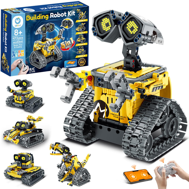Sillbird Roboter Kinder für Jungen, 3-in-1-Technik Roboter mit App-Fernsteuerung, Wall/Mech Dinosaur