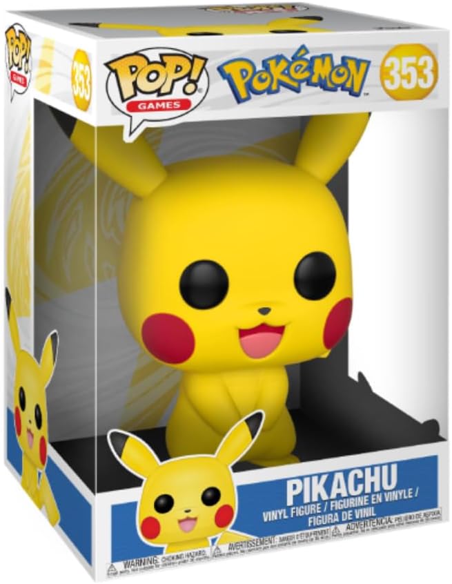 Funko Pop! Games: Pokemon - 10 Inch Pikachu - Vinyl-Sammelfigur - Geschenkidee - Offizielle Handelsw
