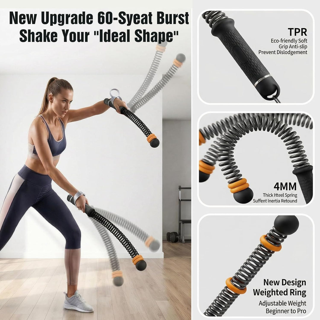 Battle Rope Ohne Seil, Ohne Seil Geräuschfreies Heimfitnessgerät, Verstellbare Battle Ropes, Ganzkör