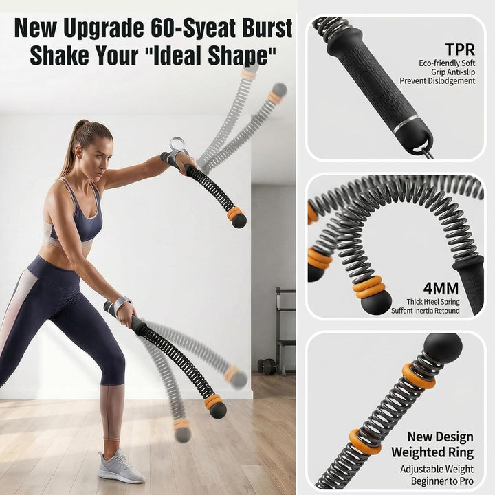 Battle Rope Ohne Seil, Ohne Seil Geräuschfreies Heimfitnessgerät, Verstellbare Battle Ropes, Ganzkör
