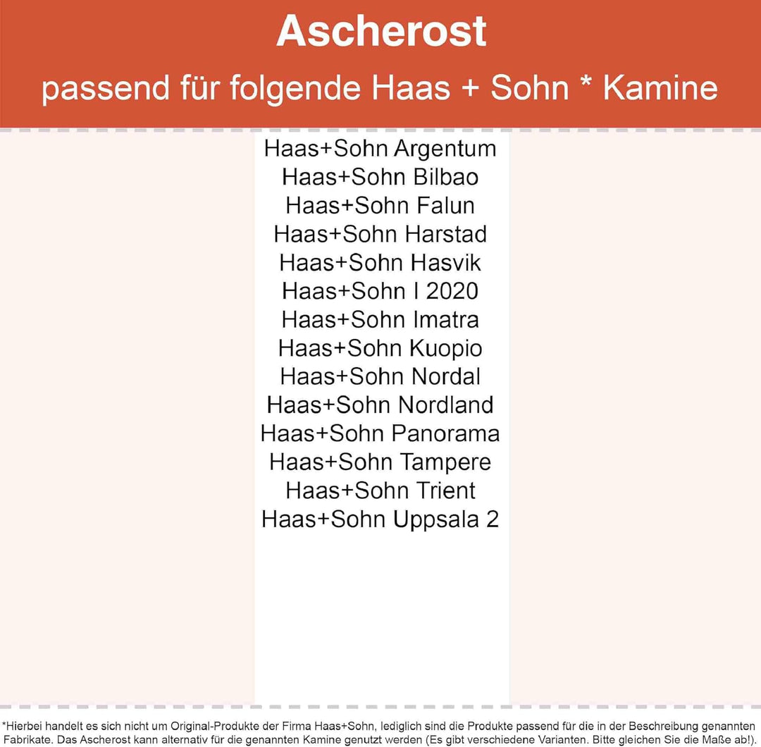 Kaminrost/Ascherost Rund Ø 215 x 10 mm passend für Haas+Sohn ** Kaminöfen inkl. Modellübersicht - As