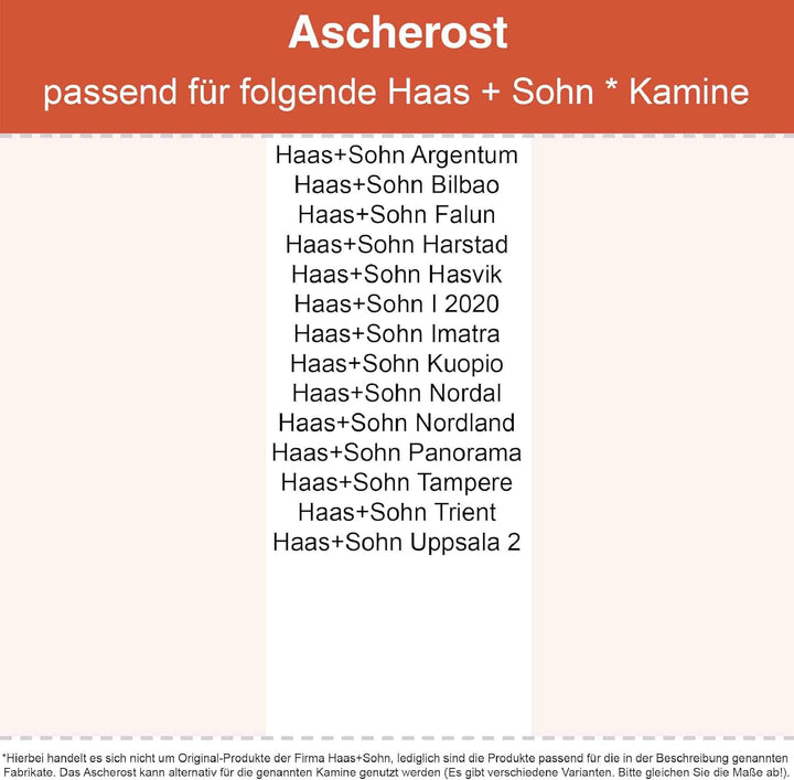 Kaminrost/Ascherost Rund Ø 215 x 10 mm passend für Haas+Sohn ** Kaminöfen inkl. Modellübersicht - As