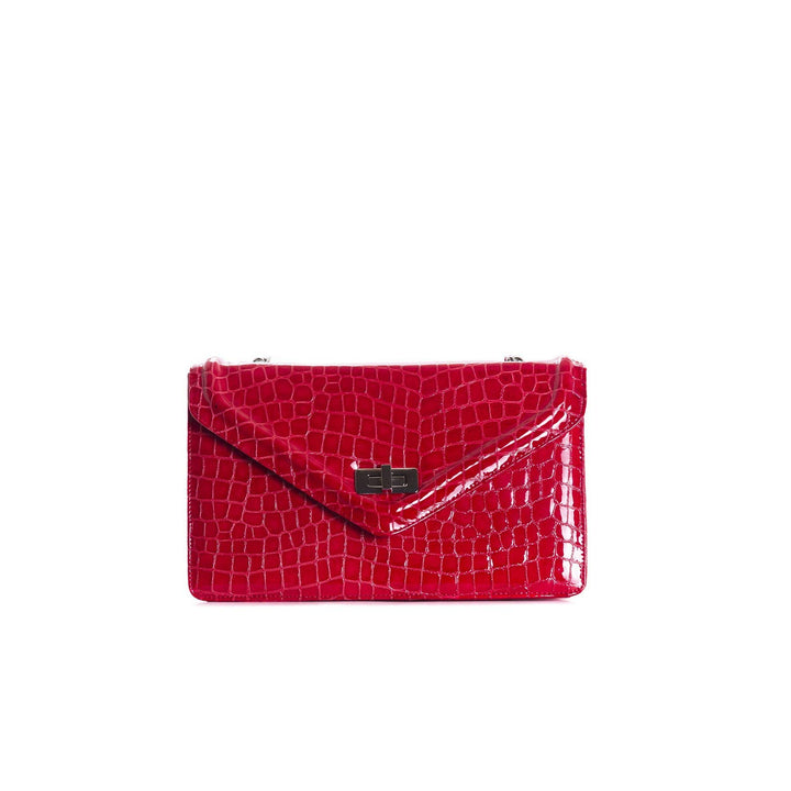 L’Intervalle Damen Amandine Stofftasche Red Croco, Red Croco