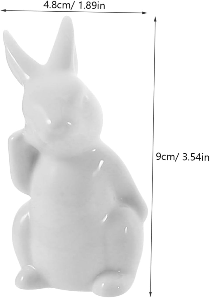 5st Kaninchen Aus Keramik Heimzubehör Strumpf Stuffer Leckereien Klein Miniatur-hase Häschen-statue