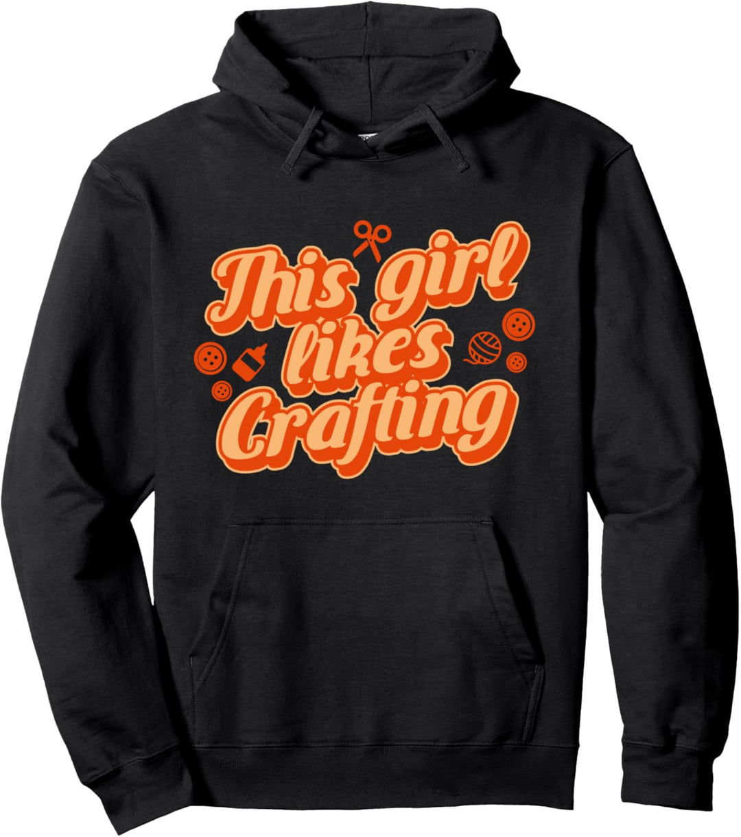 Mädchen mag Basteln Hobby Bastler Designer Pullover Hoodie