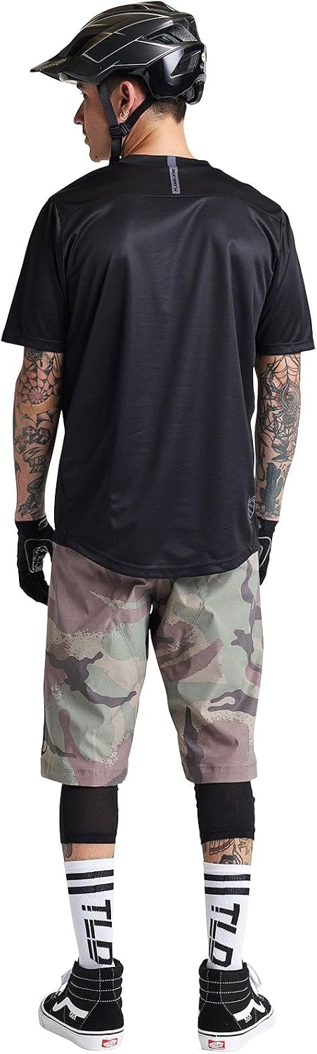 Troy Lee Designs Herren Flowline Covert Fahrradtrikot T-Shirt S Schwarz, S Schwarz